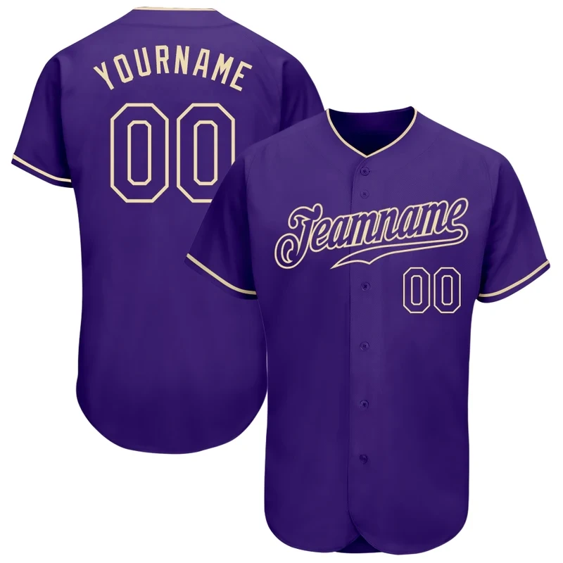 

Purple Series Custom Baseball Jersey Men and Women Section Shirt 3D Printed Shirt Casual Team Shirts