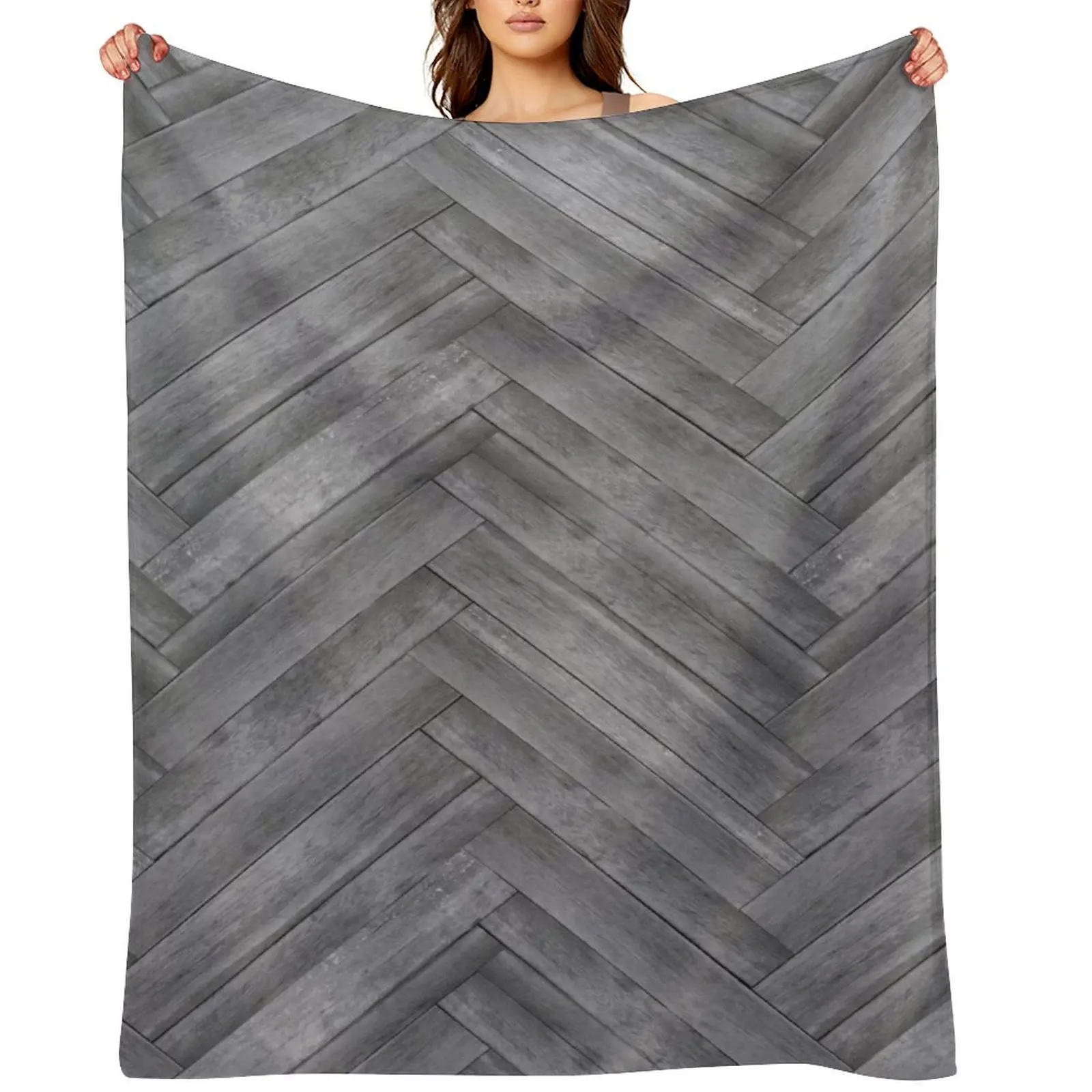 

Herringbone Wood Panels Throw Blanket heavy to sleep Fashion Sofas Soft Beds Single Blankets