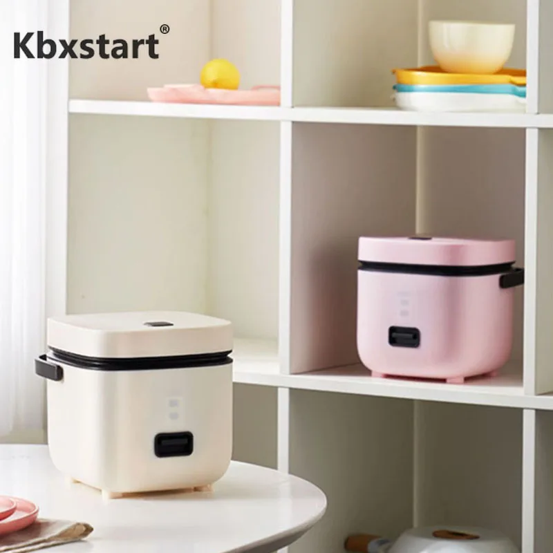 1.2L Electric Rice Cooker Food Steamer Cooking Pot Mini Portable Heating Lunch Box Noodles Hot Pot Non-stick Food Cooker 220V