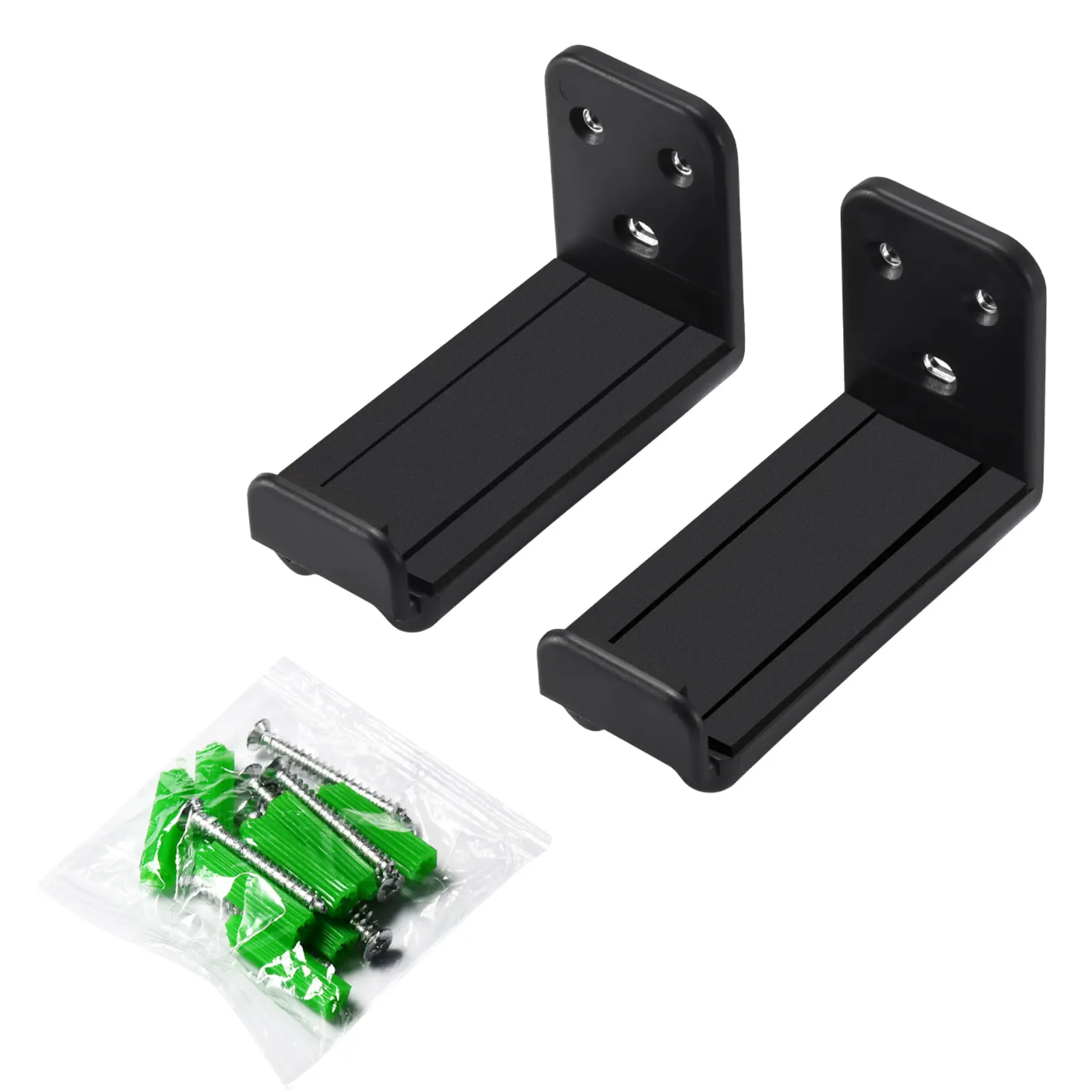 

Soundbar Speaker Wall Holder SoundBar Under TV Mount Drywall Bracket for Samsung Vizio LG Bose, Adjustable 3.35”-5.32”,Hold 20kg