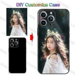 Custom Case for iPhone 17 Air 16 17e 16e 15 14 13 12 11 Pro Max Mini XR Plus Cover DIY Photo Soft Matte Silicon Shockproof Funda