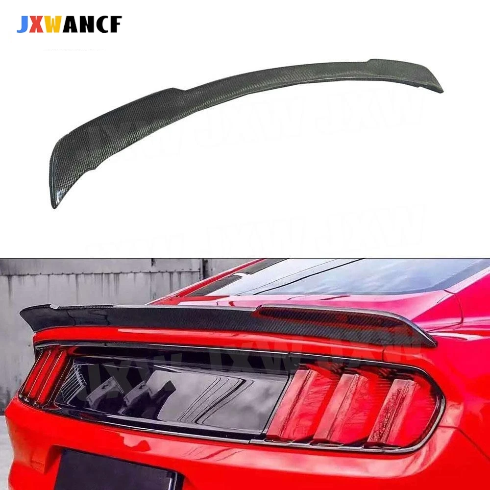 

JXWANCF For Ford Mustang 2015-2017 Carbon Fiber Duckbill Rear Trunk Wing Spoiler FRP Rear Duck Spoiler Wing Enhance Aerodynamics