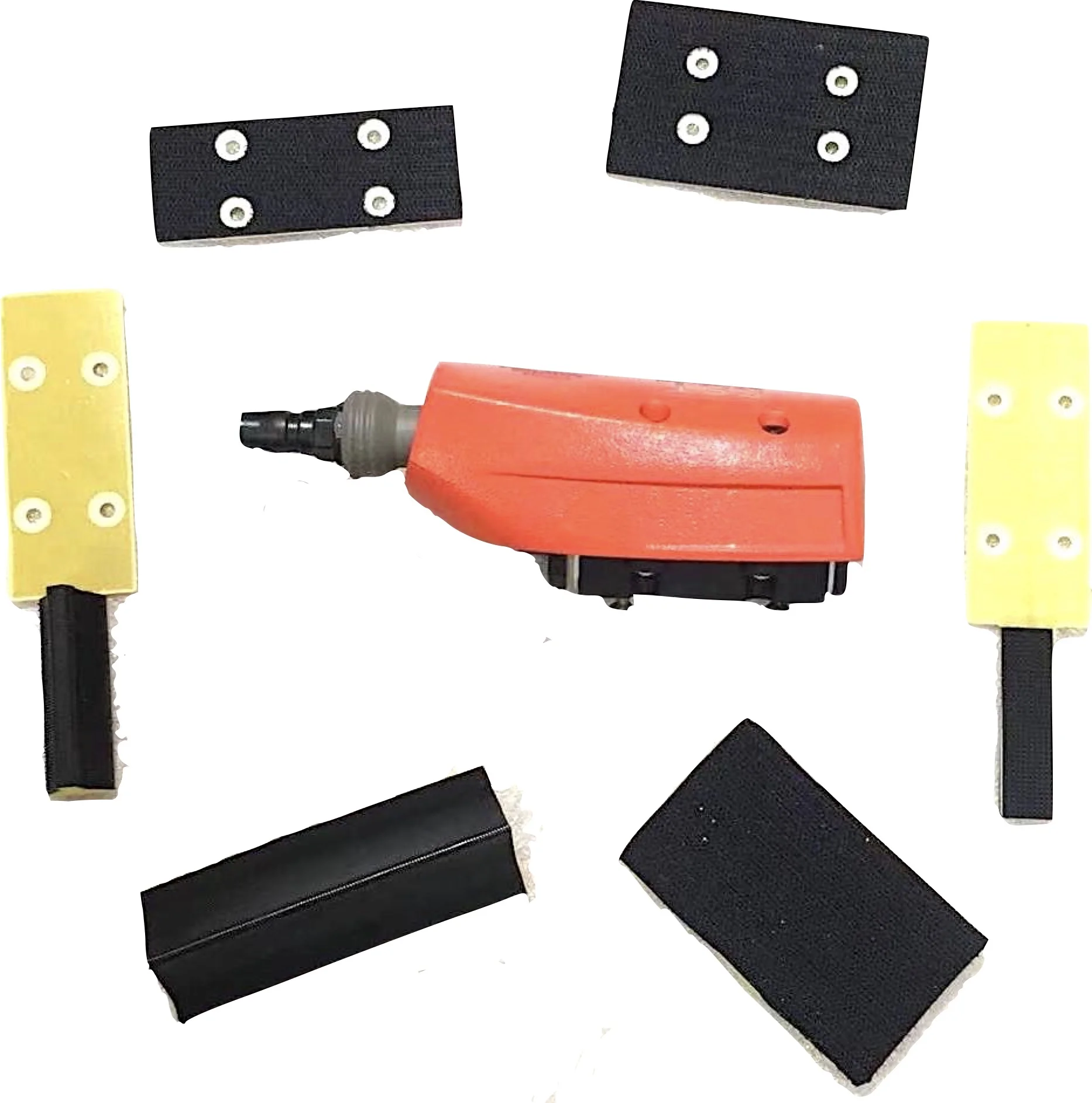 TY77102K Pneumatic Linear Sander Kit for sanding profiles delivery with 14 Piece versatile foam blocks for finishing works