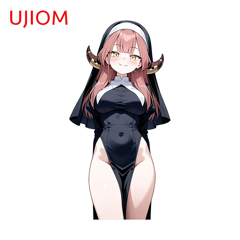 UJIOM Rikuhachima Aru Blue Archive Nun Girl Wall Sticker Creative High Quality Sunscreen Decal Surfboard Skateboard Decor