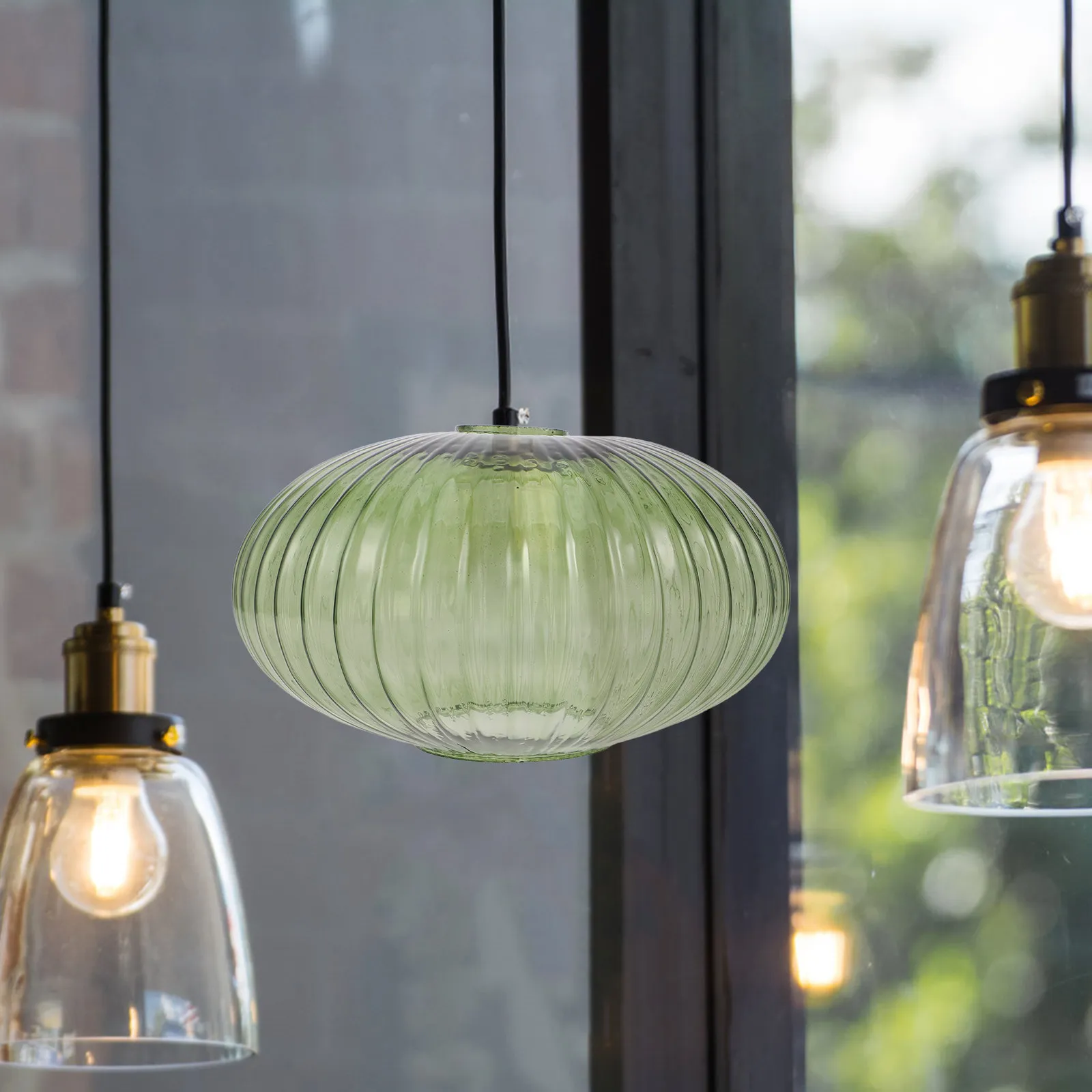 Oval Glass Lampshade Vintage Style Glass Lamp Cover for Table Lamps 24Cm 4.2cm Fitting Nature-Inspired Aesthetic Multi-Room