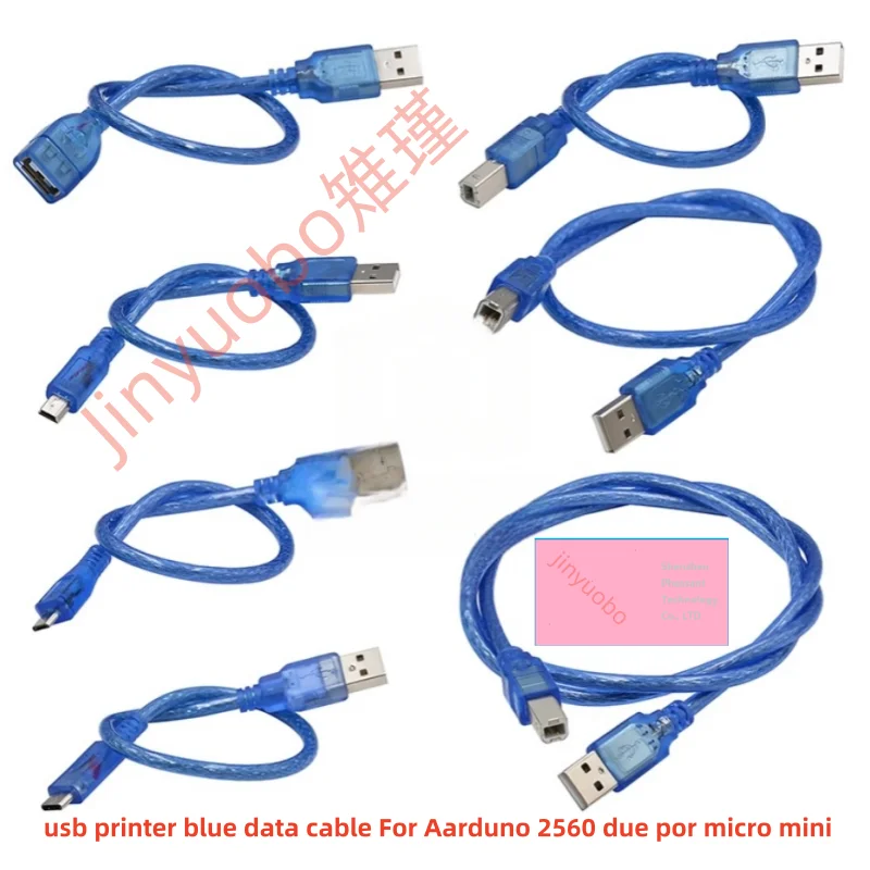 (5-20piece) 100% New usb printer Blue Data cable For Aarduno 2560 due por micro mini