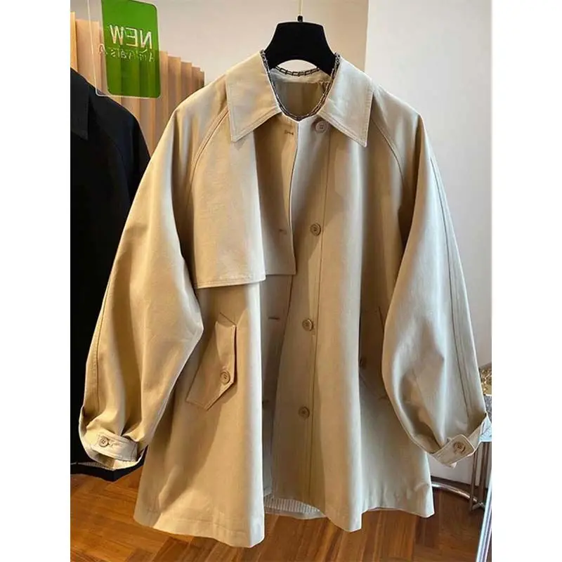 Withdraw the new high-end Korean version of casual loose and thin long-sleeved tooling shirt jacket