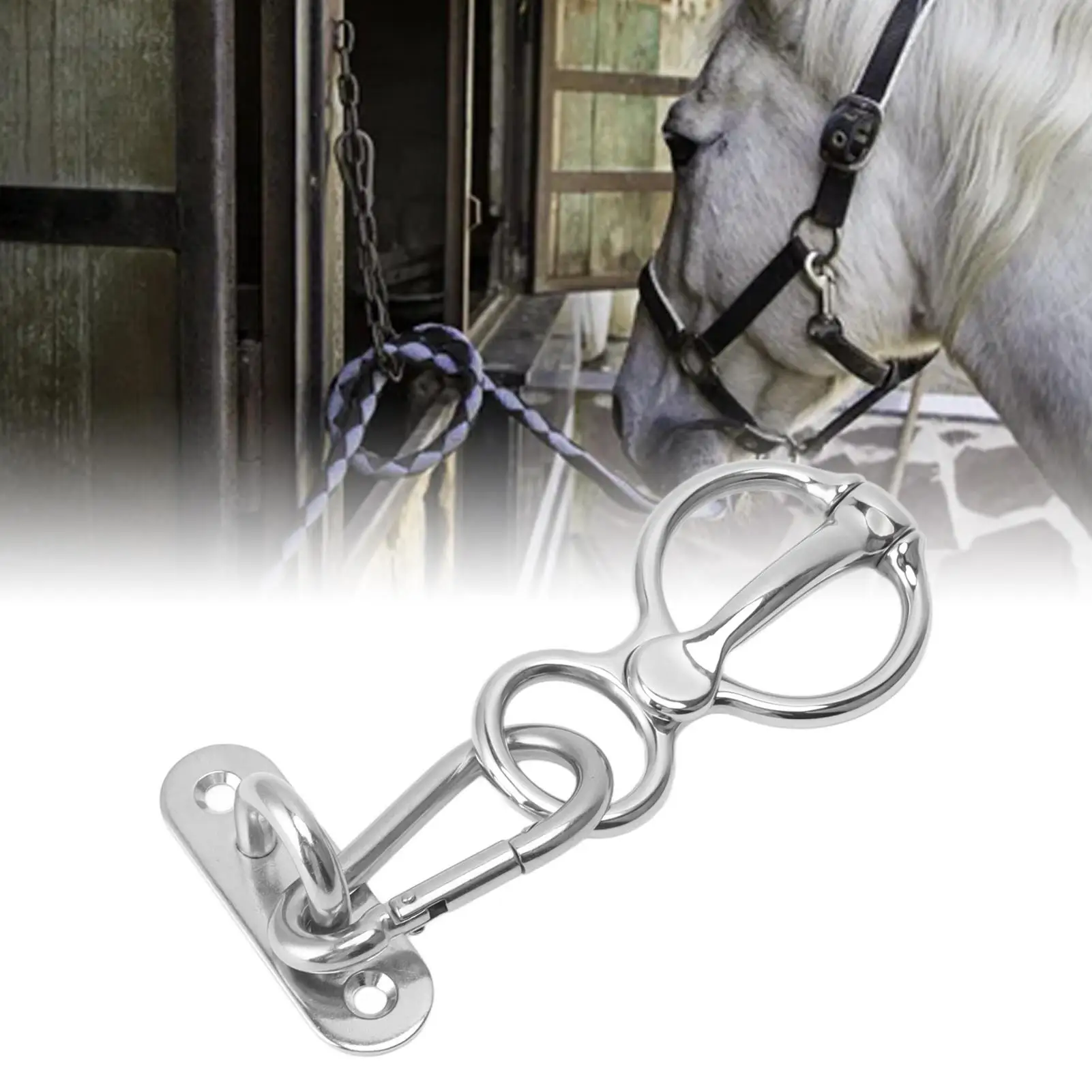 Stainless Steel Horse Tie Ring - Training Equipment for Safe for pulling Back