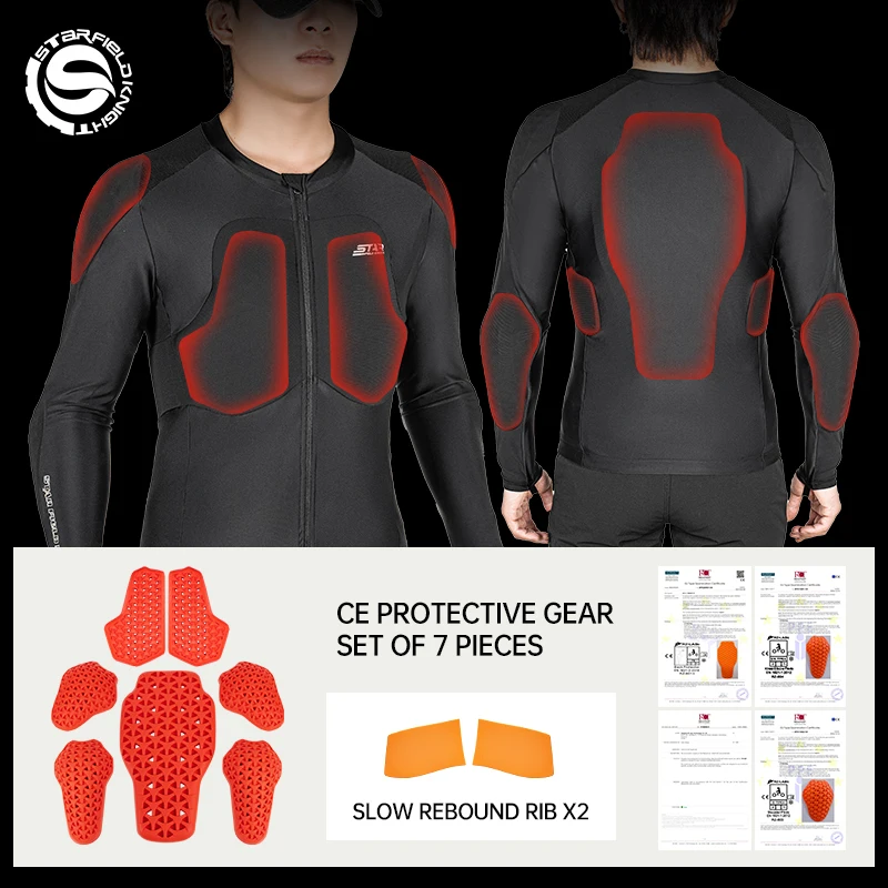 SFK New Men's Motorcycle Riding Jacket Slim Fit Soft Armor Clothes 2026 Summer Breathable Moisture-wicking Sweat-absorbing Gears
