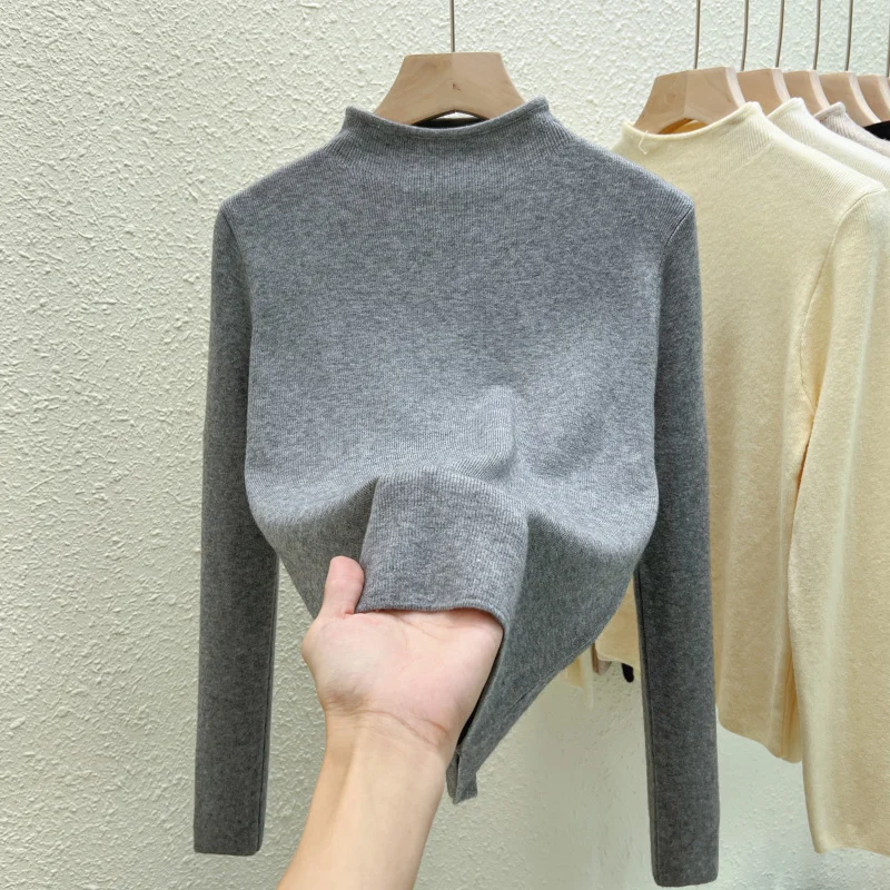 

Turtleneck Versatile Tops Autumn Winter 2025 Long Sleeve Pullover Women Solid Color Knitted Sweaters Korean Pull Femme Jumper