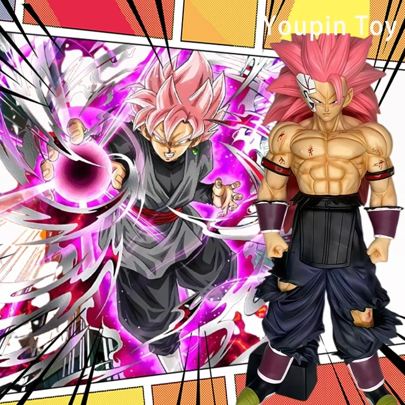 

2025 In Stock Custom Dragon Ball Z Super Saiyan Rosé Goku Black Super Three Pink Zamasu Gk Handmade Figures Anime Model Toys