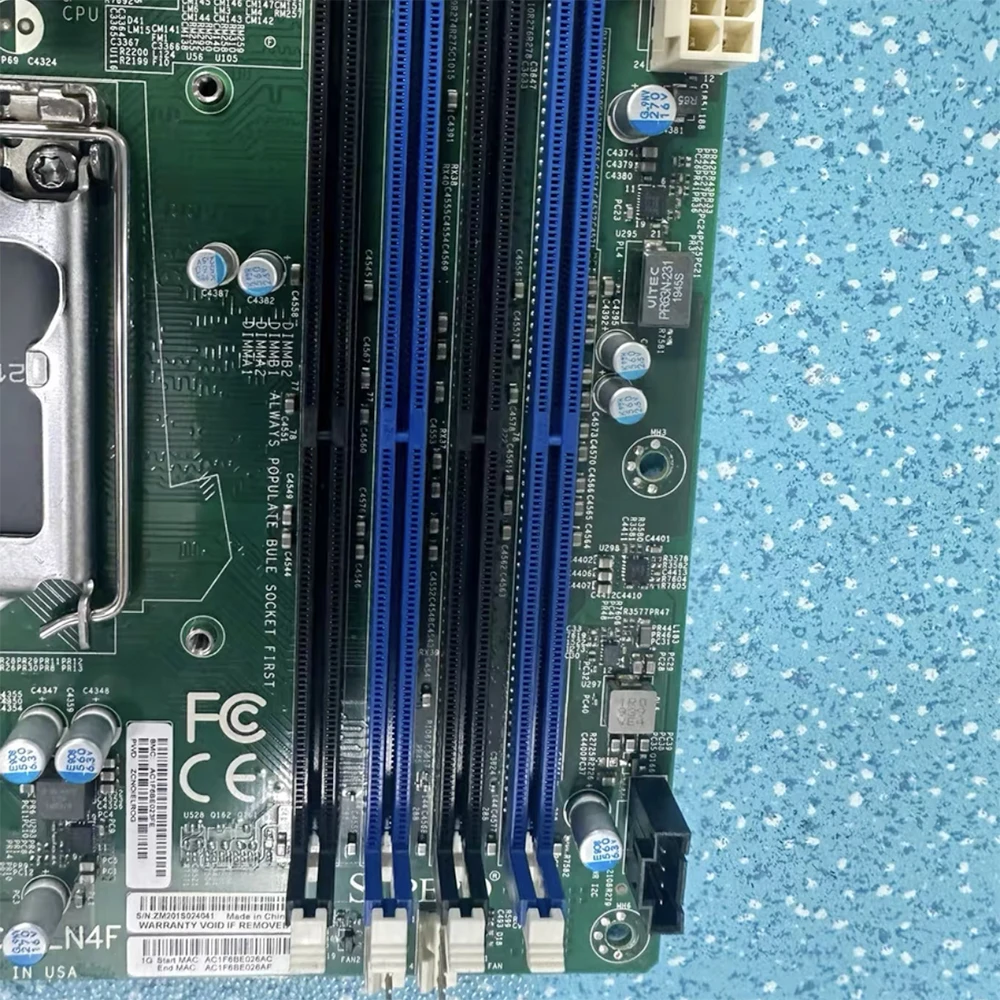 X11SCL-LN4F Server Motherboard E-2100 C242 4 Ethernet ports Support i8 i9 X11SCL-LN4F REV.1.01