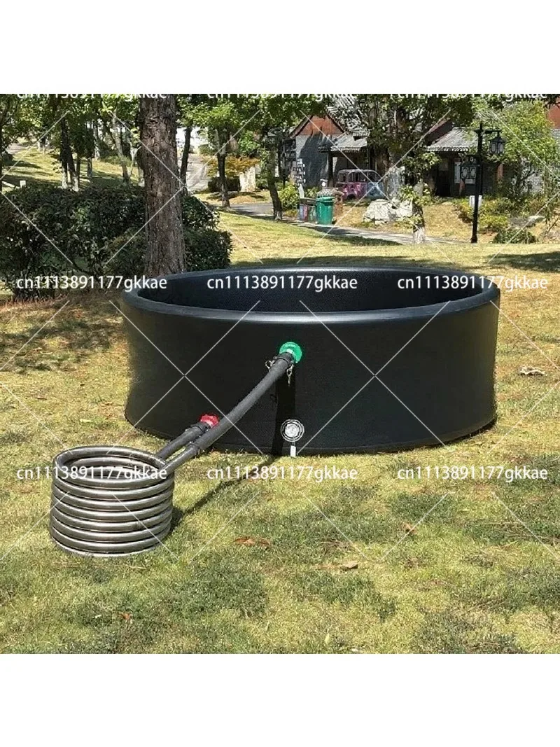 Stainless Steel Coil Heating Element for Wood Fired Hot Tubs with Durable Hose, Outdoor Spa Accessories