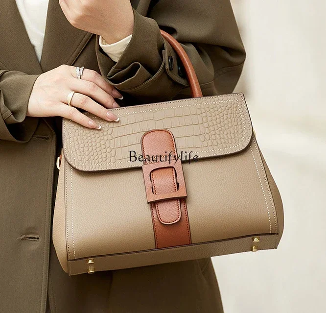 

Fall Winter Fashion Crossbody Hand-Carrying Genuine Leather Women's Bag