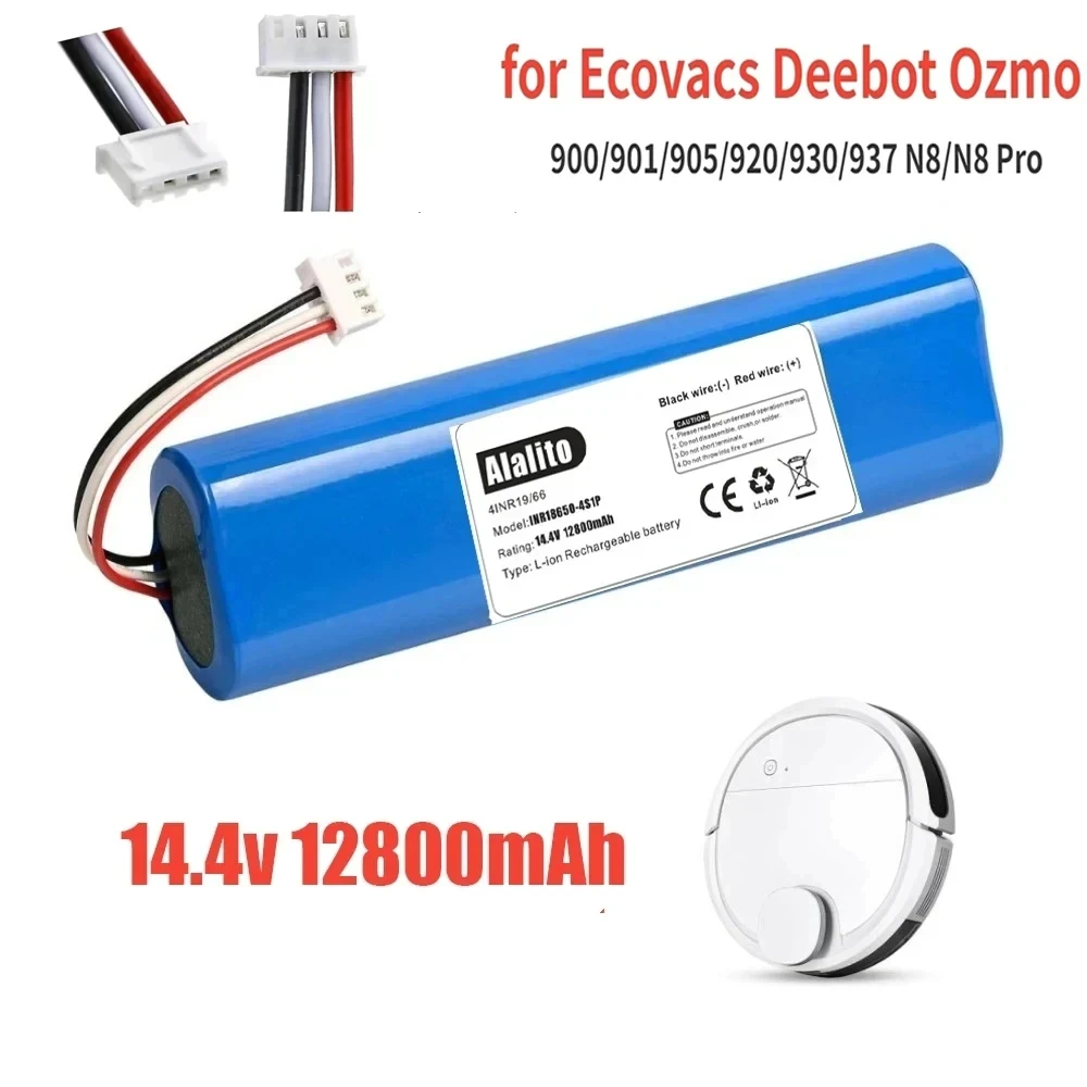 

100% Originate 18650 Battery For Robot Ecovacs Deebot Ozmo 14.4V 12800Mah Vacuum Cleaner 900 901 905 930 937 Novelty