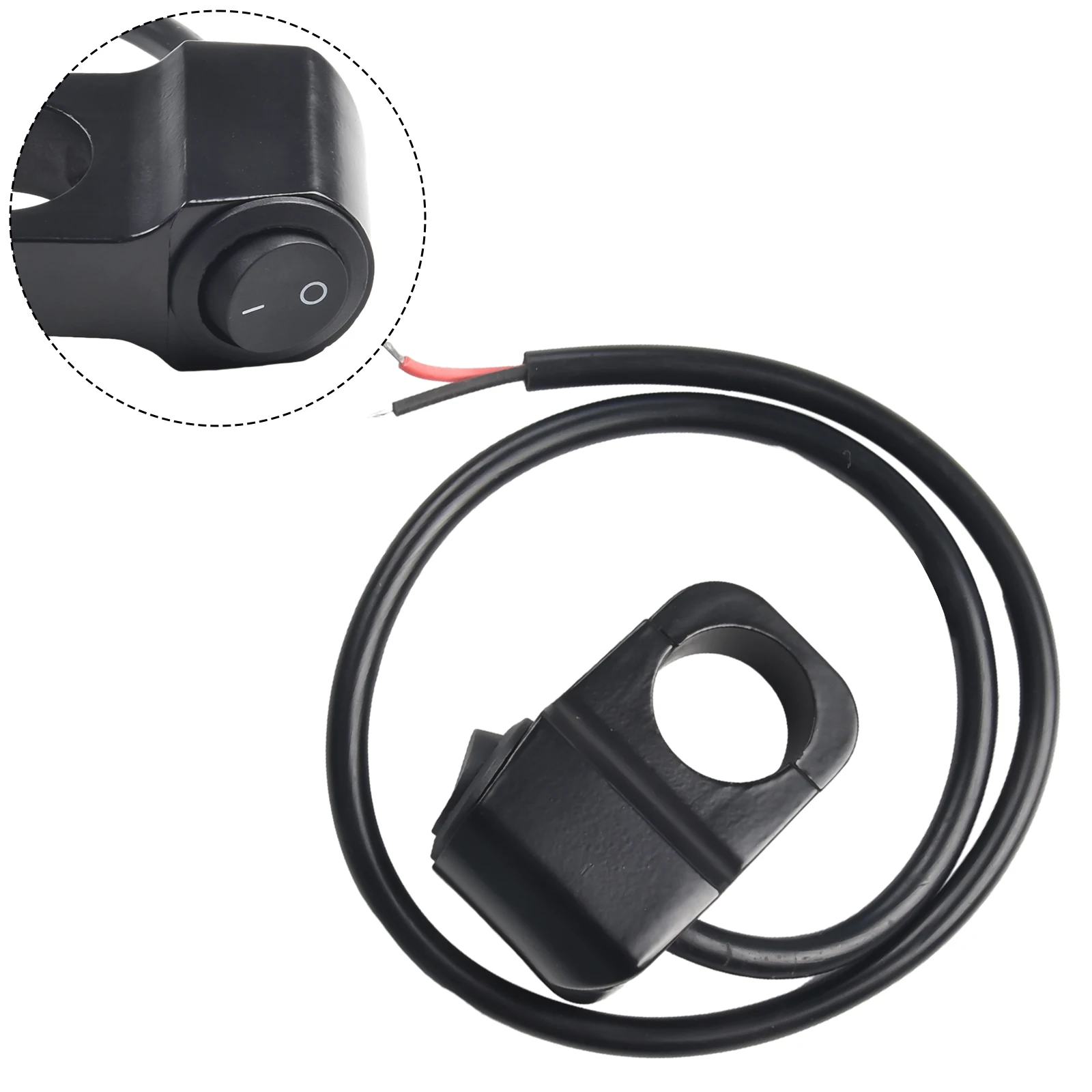 

High Quality Headlight Switch ON/OFF Switch Fog Spotlight Switch Handlebar Waterproof 12V Black CNC Aluminum-alloy