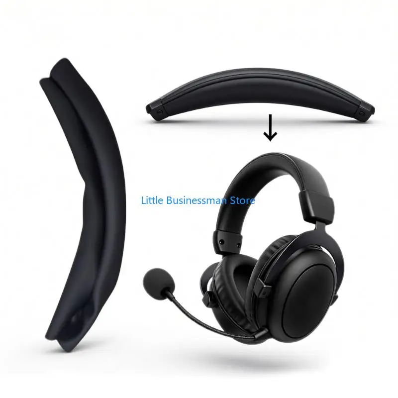 Black PU Headband Cover for Cloud IICore Wireless Headsets, Cover for Refreshing a Worn or Peeling Headband M76A