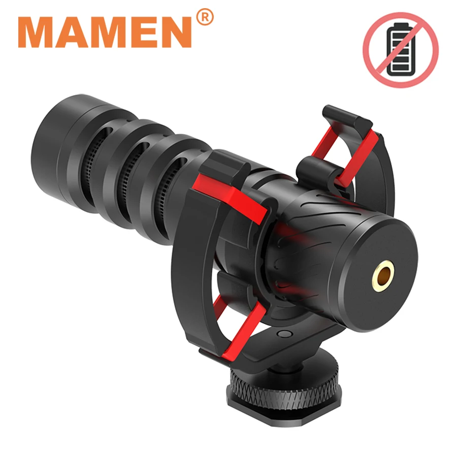 MAMEN MIC-08 Cardioid Microphone Shotgun Video Recording MIC for Camera Smartphone Tablet for YouTube Live Streaming Plug & Play