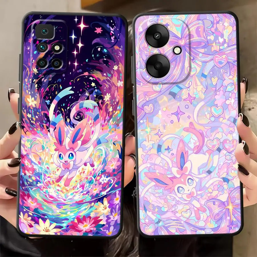 P-PokemonS Cartoon Sylveon Phone Case for Xiaomi Mi 15T 10T 11T 12T Pro 13 11 12 Lite 14T Pro Soft Cover