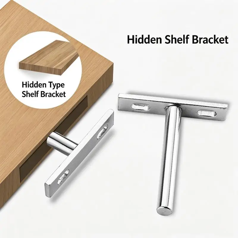 Invisible Floating Shelf Metal Brackets Heavy Duty Concealed Hidden Support Wall Mount Storage Shelf Furniture Hardware Racks