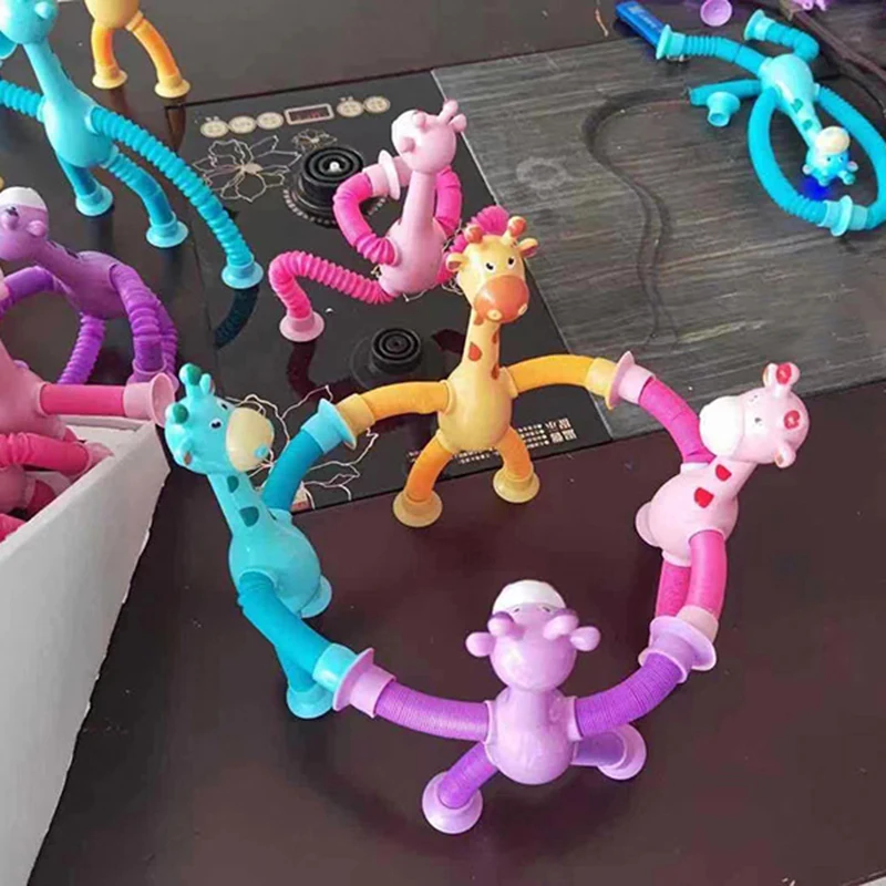 Animal Suction Cup Toys DIY Silicone Block Model Sucker Assembled Construction Educational Children Stress Release Fidget Toys