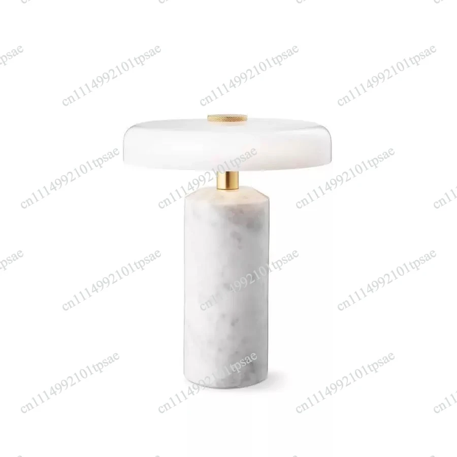 Rechargeable marble desk lamp creative bedroom study living room decoration touch light