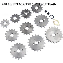 420 10/12/13/14/15/16/17/18/19 Tooth Front Engine Sprocket 17mm For 70cc 110cc 125cc Pit Dirt Bike Replacement Accessories