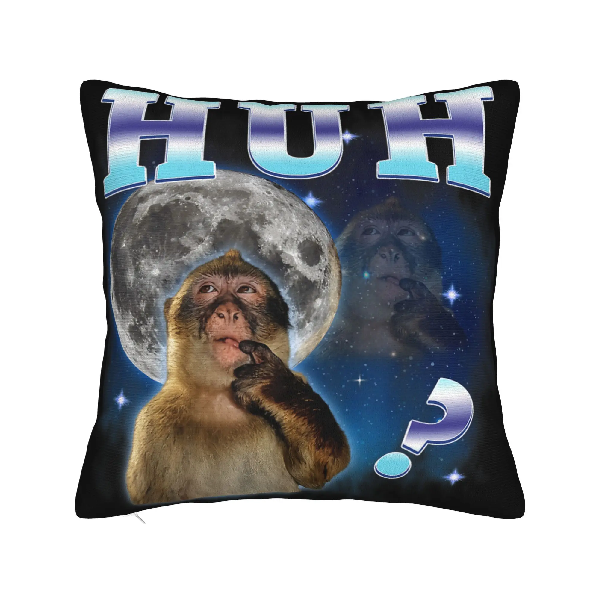 Thinking Monkey Meme  Pillow Covers Product Soft Cushion Cover Decor  Pillow Case Cover Home Multiple Sizes