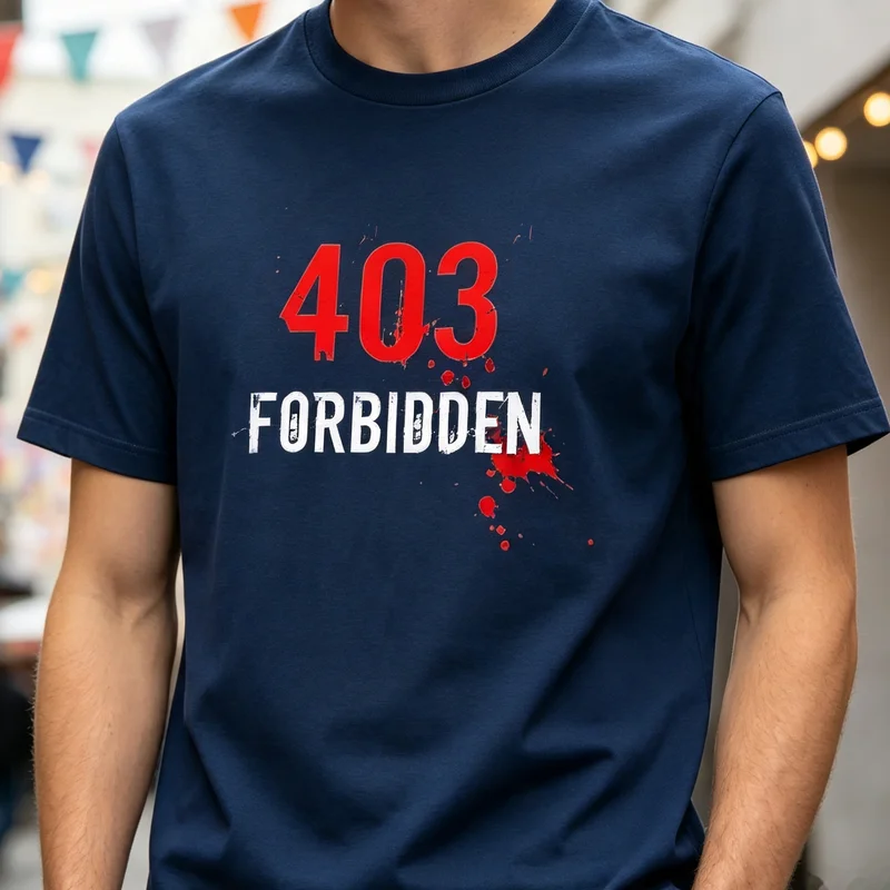 403 Forbidden Error Code Graphic T Shirt Funny Programmer Hacker Cotton Tee Dark Academia Casual Streetwear Tech Tops Men Women