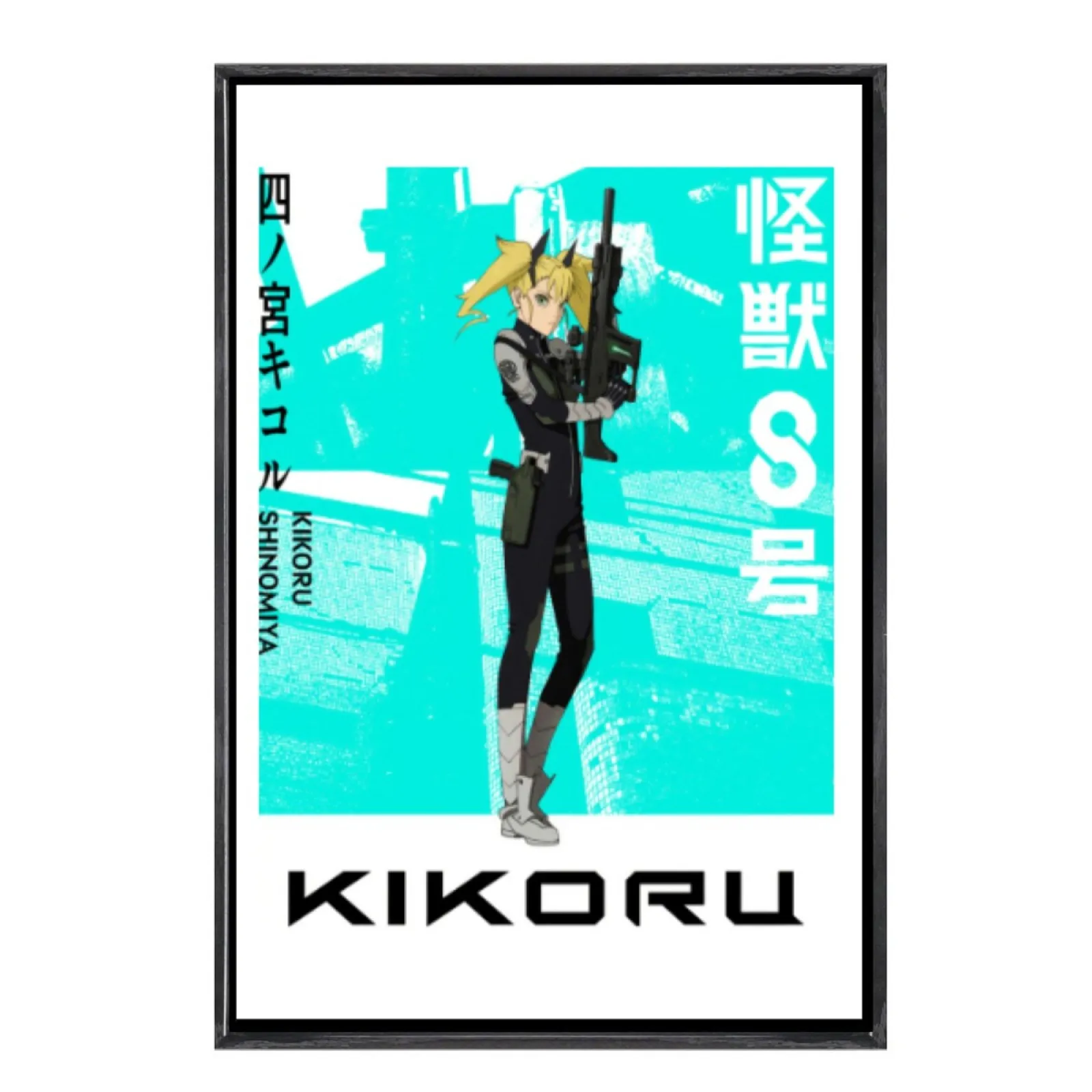 Póster de lienzo de varios tamaños de Manga japonesa, arte de pared de doble marco, decoración del hogar Kaiju No 8 para sala de estar y dormitorio