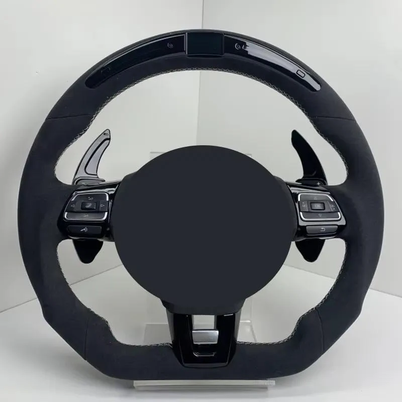Full Leather LED Steering Wheel for Golf 5 6 7 R MK5 MK6 MK7 MK7.5 Gti Polo CC B8 Scirocco