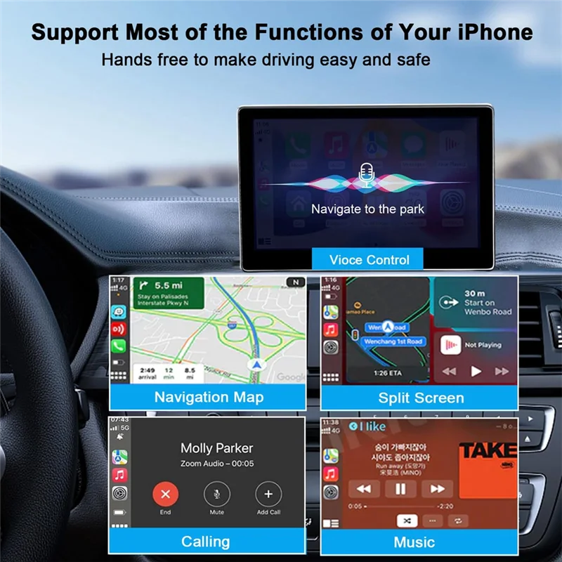 3CGRO-Carplay Adapter Upgrade Plug & Play Converts Wired To Wireless Carplay Dongle For Car
