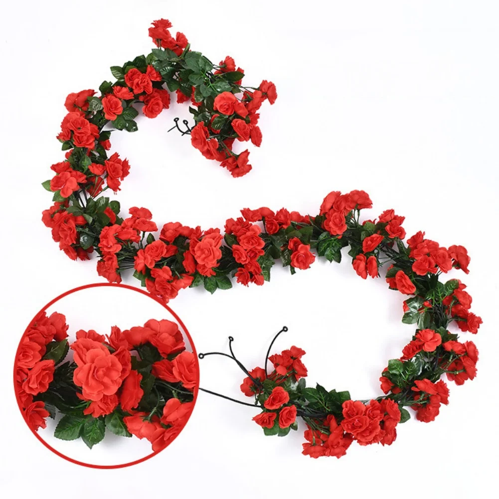 2.4M Rose Artificial Flower for Wedding Garland 69 Small Heads Decoration Spring Autumn Garden Arch Decor DIY Fake Flowers Vine