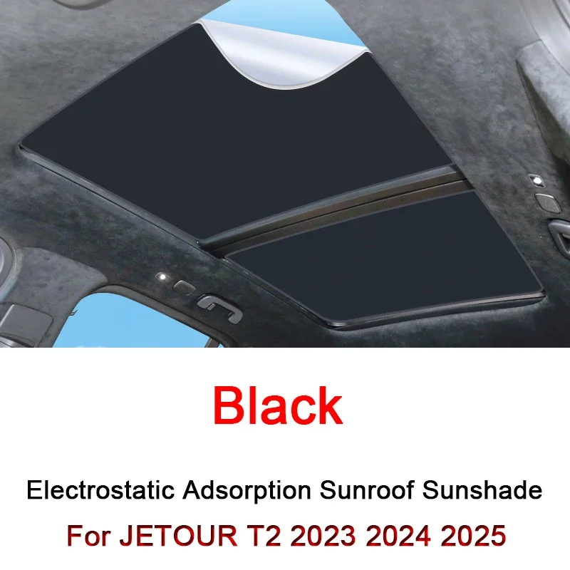 

Car Electrostatic Adsorption Sunroof Sunshade Heat Insulation Skylight Sticker Auto Accessories For JETOUR T2 2023 2024 2025