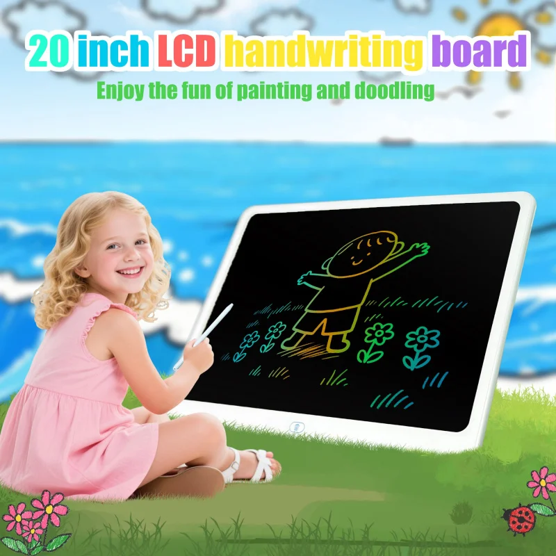 LCD Writing Tablet Gift for Kids,20 Inch Colorful Toddler Doodle Board Drawing Tablet, Erasable Reusable Electronic Drawing Pads