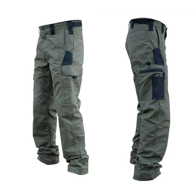 

Men's Cargo Pants Multi Pockets Work Trousers Casual Tactical Pants Male Outwear Straight Autumn Winter Wear-resisting Trousers