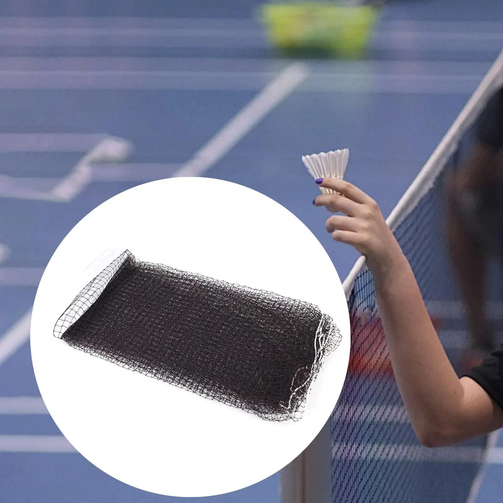 

Badminton Net Folded Lightweight Easy Assemble Replacement Tennis Sports Net for Soccer Indoor Garden Outdoor Activities Beach