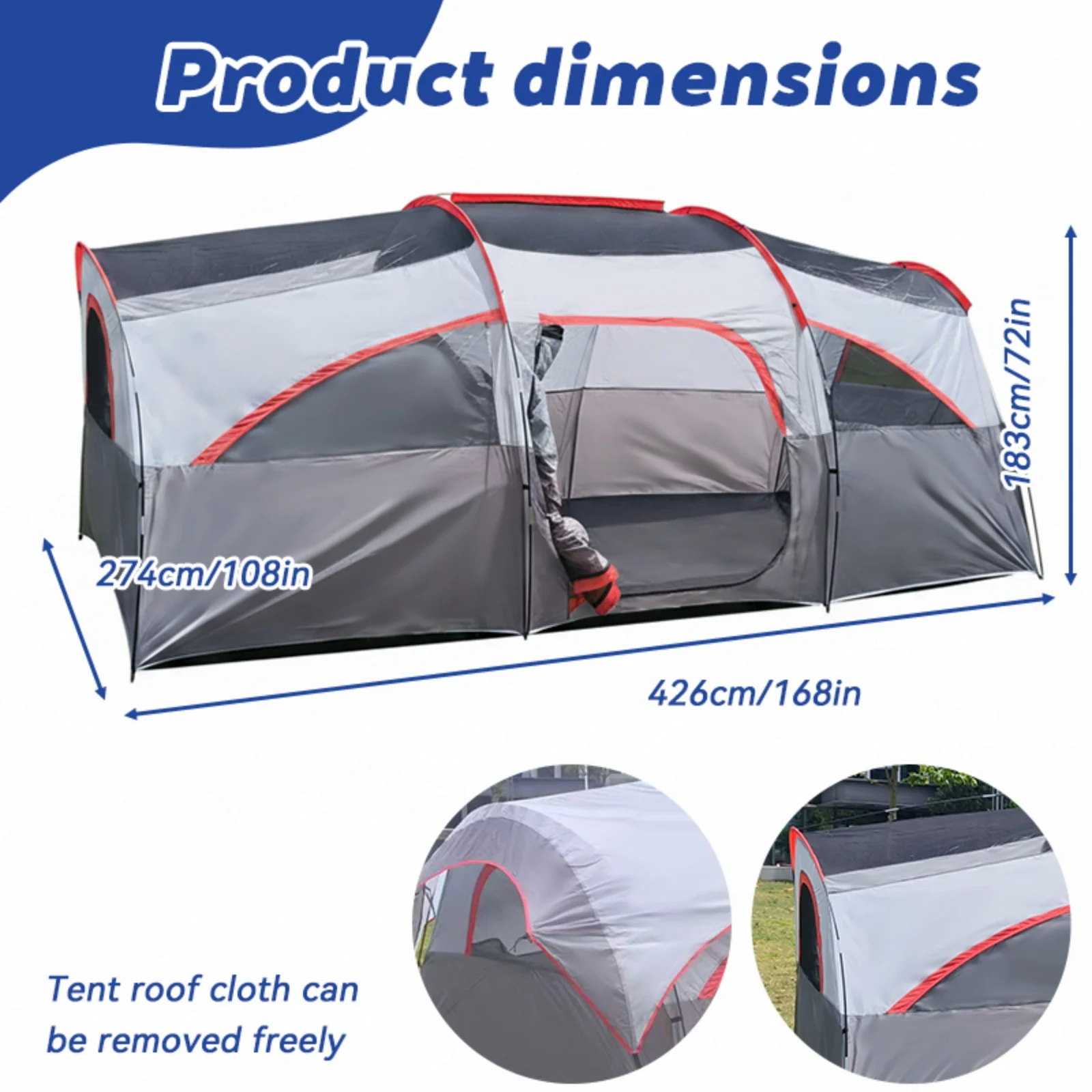 8-10 Person Camping Tent for Seasonal Camping Trips, Room Shelter, Versatile Family Tent for Spring Fall