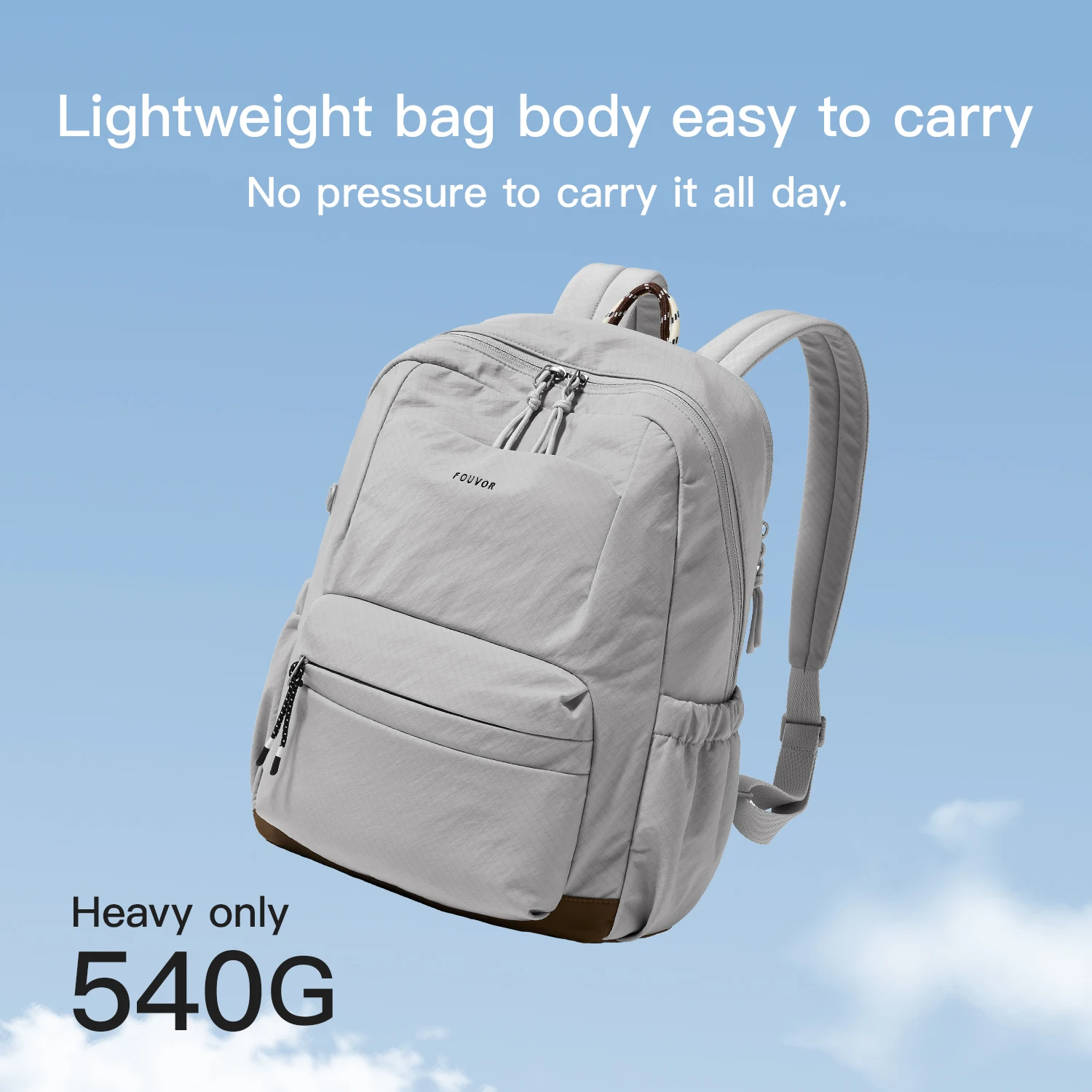 Fouvor Women's Backpack Large‑Capacity School Bag for Middle High School Students Laptop Bag Lightweight Travel Daypack 3103-02