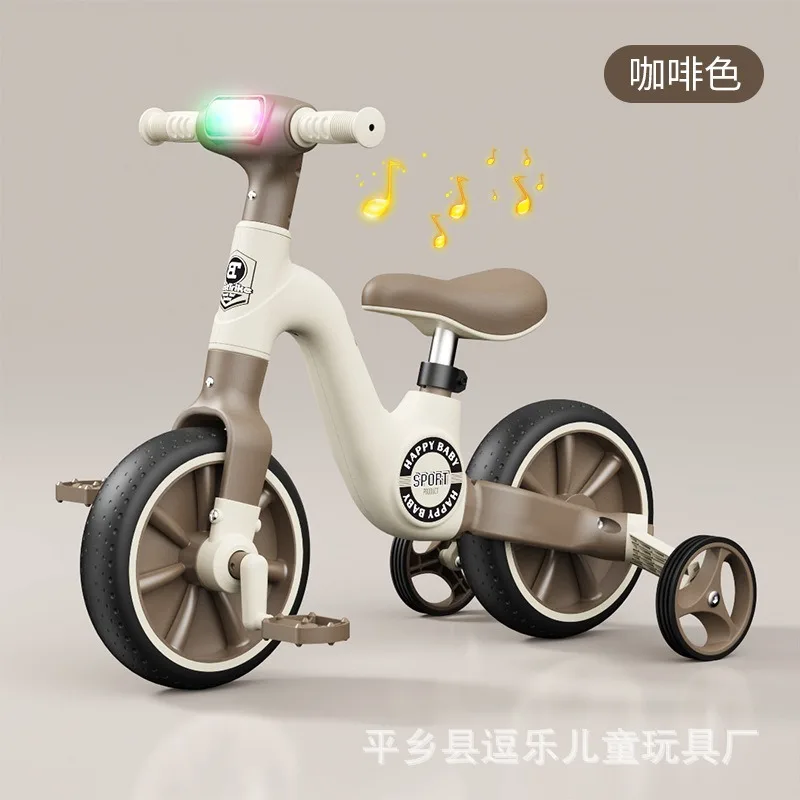 Children's balance car imitating rollover bicycle 1-3-5-year-old boys and girls pulley children toy car scooter