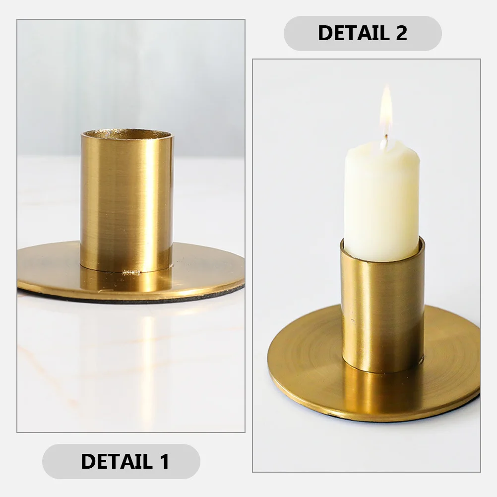 

3Pcs Creative Iron Candlestick Holders Vintage Design Practical Gifts for Parties and Festivals Candlestick Holders