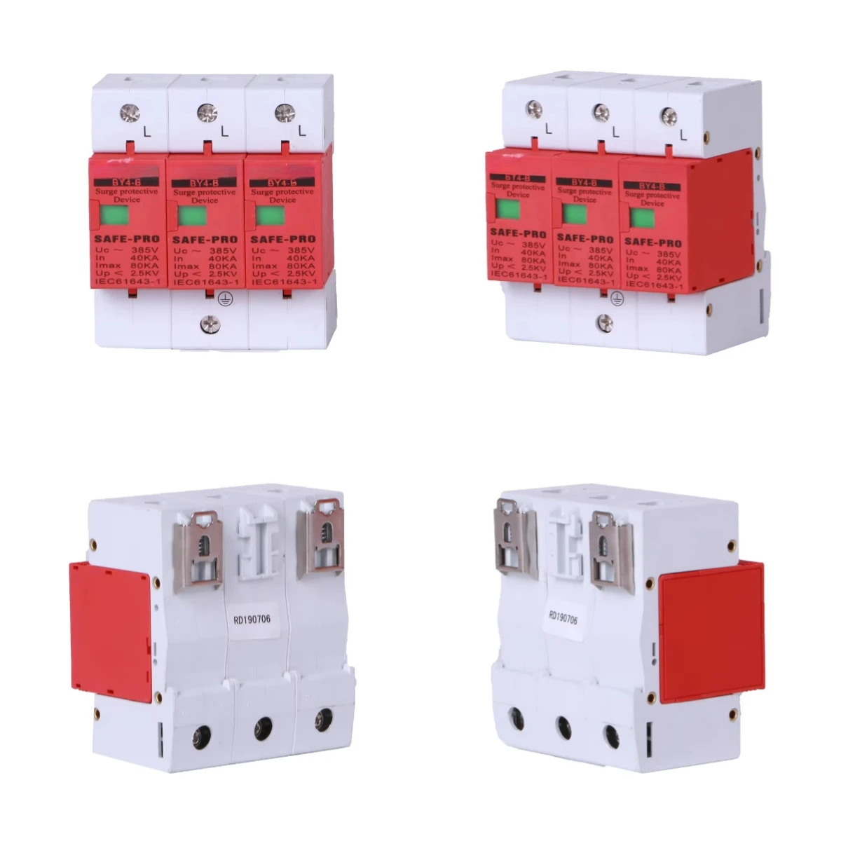 3P 1200V Solar DC SPD Surge Protector Electricity Safety Protection Device