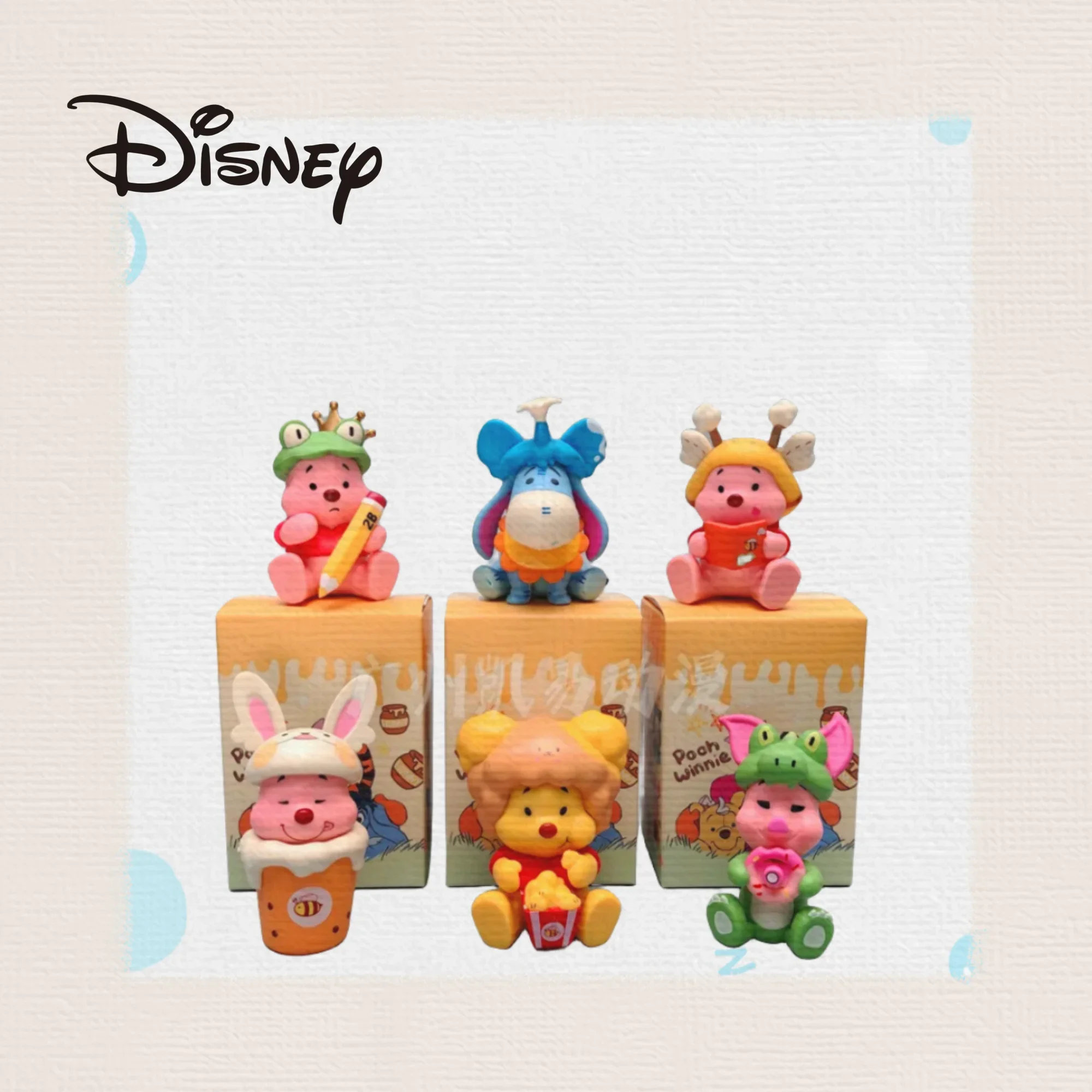 Disney Piglet Doll Model Cartoon Winnie The Pooh Eeyore Action Anime Figures Model Cute Toys Desktop Car Room Ornaments Gifts