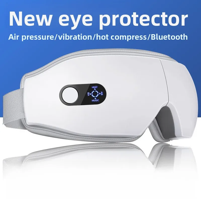 Rechargeable Eye Massager - Heating & Music Therapy with Bluetooth Foldable Design