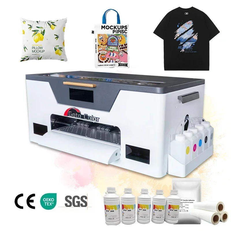 

2024 Small Desktop A3 Inkjet T Shirt Printing Machine Xp600 Head Heat Transfer Roll Pet Film Tshirt A3 Dtf Printer