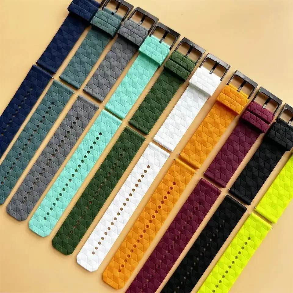 Silicone Strap For Samsung Galaxy Watch 7/6/5/4/3 Active 2 Bracelet Band Huawei Watch 5-4-3 GT 2-3-4 Pro For Amazfit GTR 4/GTS 4
