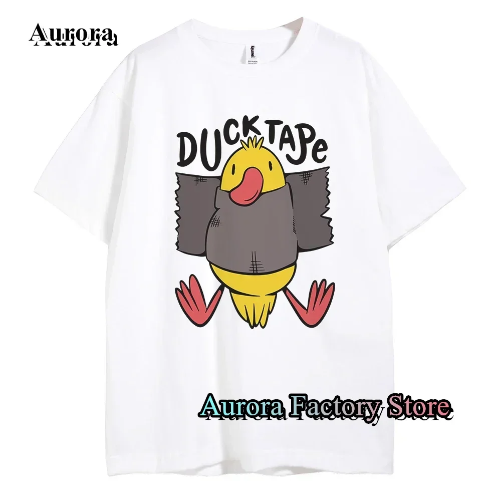 

Cartoon Duck Tape T-Shirt Men Women Fashion Tops Tees Clothing Short Sleeve Fashion Streetwear Harajuku T-Shirt