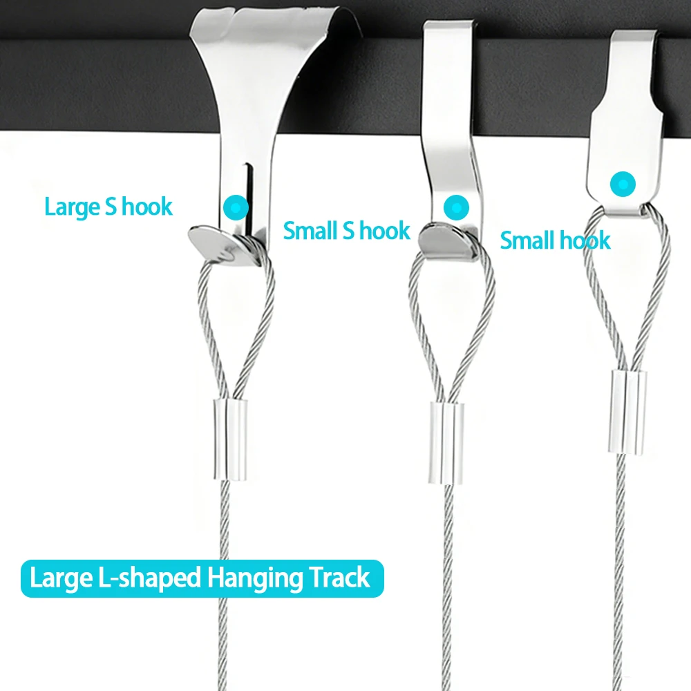 Size S-Shaped Hooks for Various Styles of Decorative Lights Art Paintings Exhibition Tracks Hooks for Gallery Image Hanging