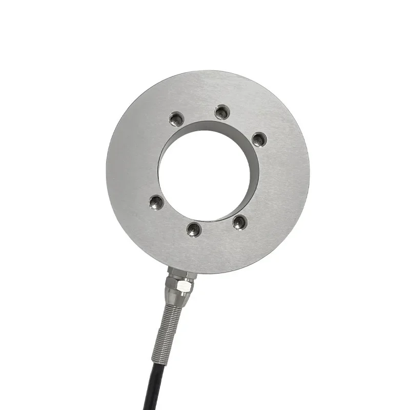

Perforated flanged load cell, annular hollow force bolt preload force pressure-sensitive tightening force