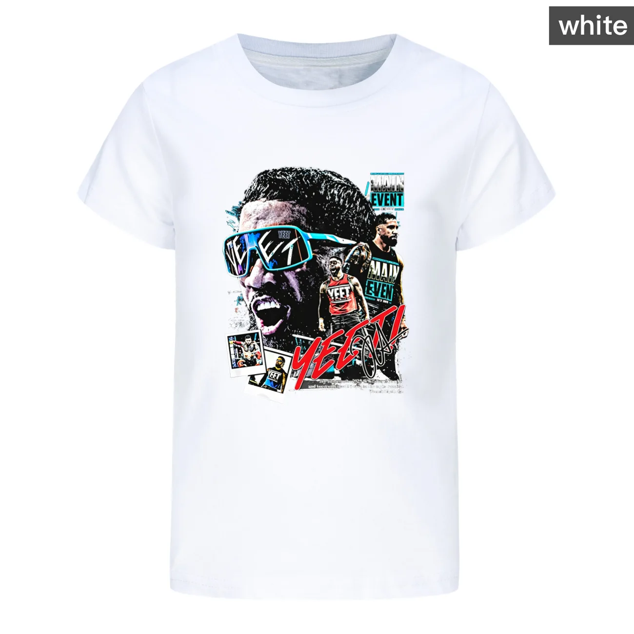 2026 Jey Uso Yeet T-Shirt Kids Short Sleeve O-Neck T Shirt Boys Fashion Short Sleeve Gym Clothing Girls Tough Guy Tee Child Tops